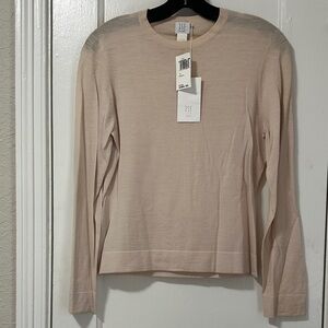TSE Pale Blush Crewneck Long-Sleeve Sweater
